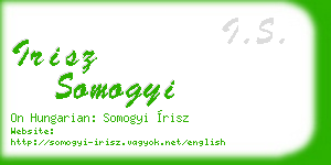 irisz somogyi business card